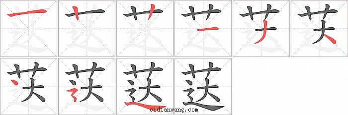 荙字笔顺分步演示图