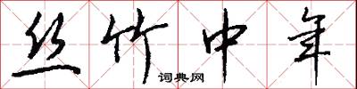 丝竹中年怎么写好看