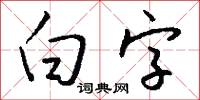 白字怎么写好看