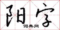 阳字怎么写好看