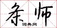 条师怎么写好看