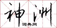 神洲怎么写好看