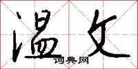 温文怎么写好看