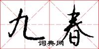 九春怎么写好看