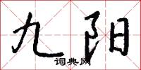 九阳怎么写好看