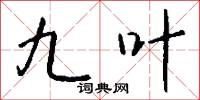 九叶怎么写好看