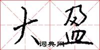 大盈怎么写好看