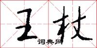 王杖怎么写好看