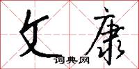 文康怎么写好看