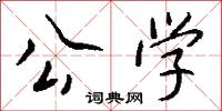 公学怎么写好看