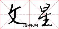 文星怎么写好看