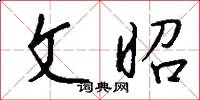 文昭怎么写好看