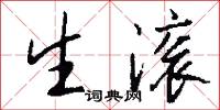 生滚怎么写好看