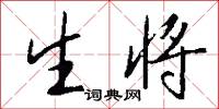 生将怎么写好看