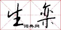 生栾怎么写好看