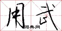 用武怎么写好看