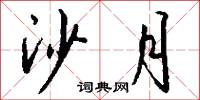 沙月怎么写好看