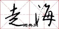 走海怎么写好看