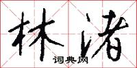 林渚怎么写好看