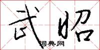 武昭怎么写好看