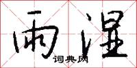 雨湿怎么写好看