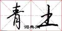 青土怎么写好看