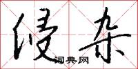 侵杂怎么写好看