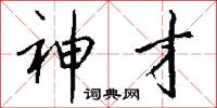 神才怎么写好看