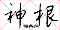 神根怎么写好看