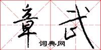 章武怎么写好看