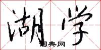 湖学怎么写好看