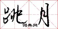 跳月怎么写好看