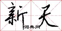 新天怎么写好看