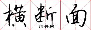 横断面怎么写好看