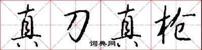 真刀真枪怎么写好看