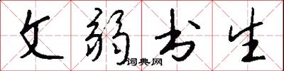 文弱书生怎么写好看