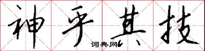 神乎其技怎么写好看