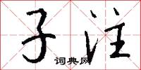 子注怎么写好看