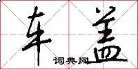 车盖怎么写好看