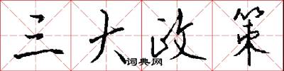 三大政策怎么写好看