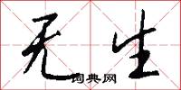 无生怎么写好看