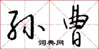 孙曹怎么写好看