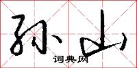 孙山怎么写好看