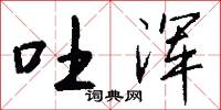 吐浑怎么写好看