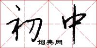 初中怎么写好看