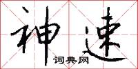 神速怎么写好看