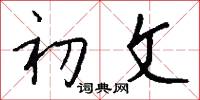 初文怎么写好看