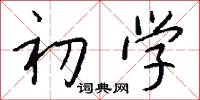 初学怎么写好看