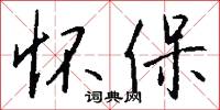 怀保怎么写好看