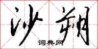 沙朔怎么写好看